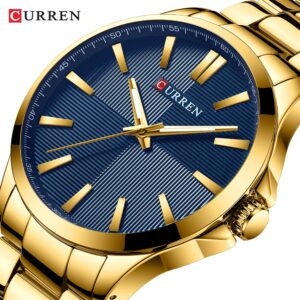 Curren Business Temperament Relógio masculino de quartzo em aço