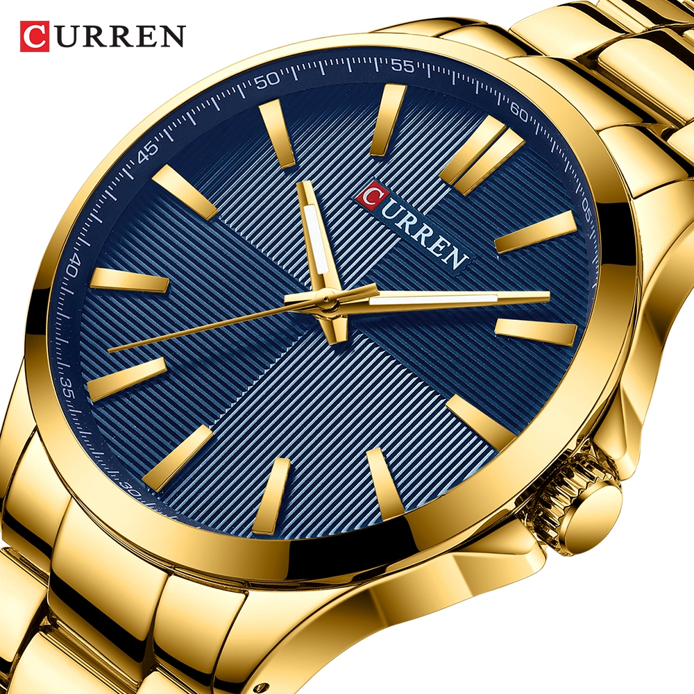 Curren Business Temperament Relógio masculino de quartzo em aço