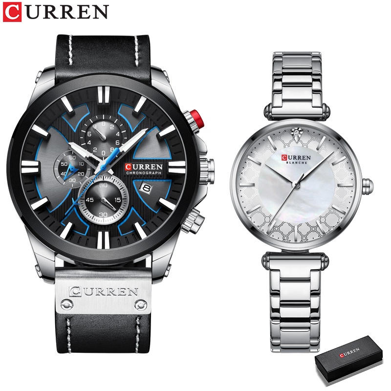 Curren Fashion Chronograph Homens Relógio Esportivo De Quartzo À