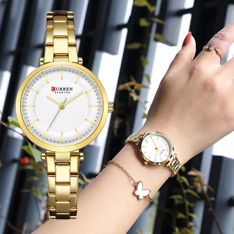 Curren Luxo Marca Relógios Femininos Original Moda Quartzo Relogio à — Relógios e Óculos