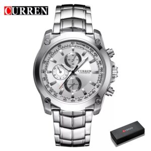 Curren Luxo Masculino Relógio Negócios De Quartzo À Prova D ‘Água