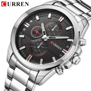 Curren Marca De Luxo Casual Moda Masculina Relógio De Quartzo De Aço