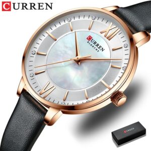 Curren Relógio Clássico De Quartzo Com Pulseira De Couro Wrsitwatches
