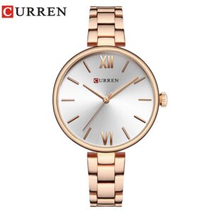 Curren Relógio De Pulso Feminino Casual De Quartzo Analógico De Aço