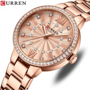 Curren Relógio De Quartzo Original Feminino À Prova D'água 9085 XS