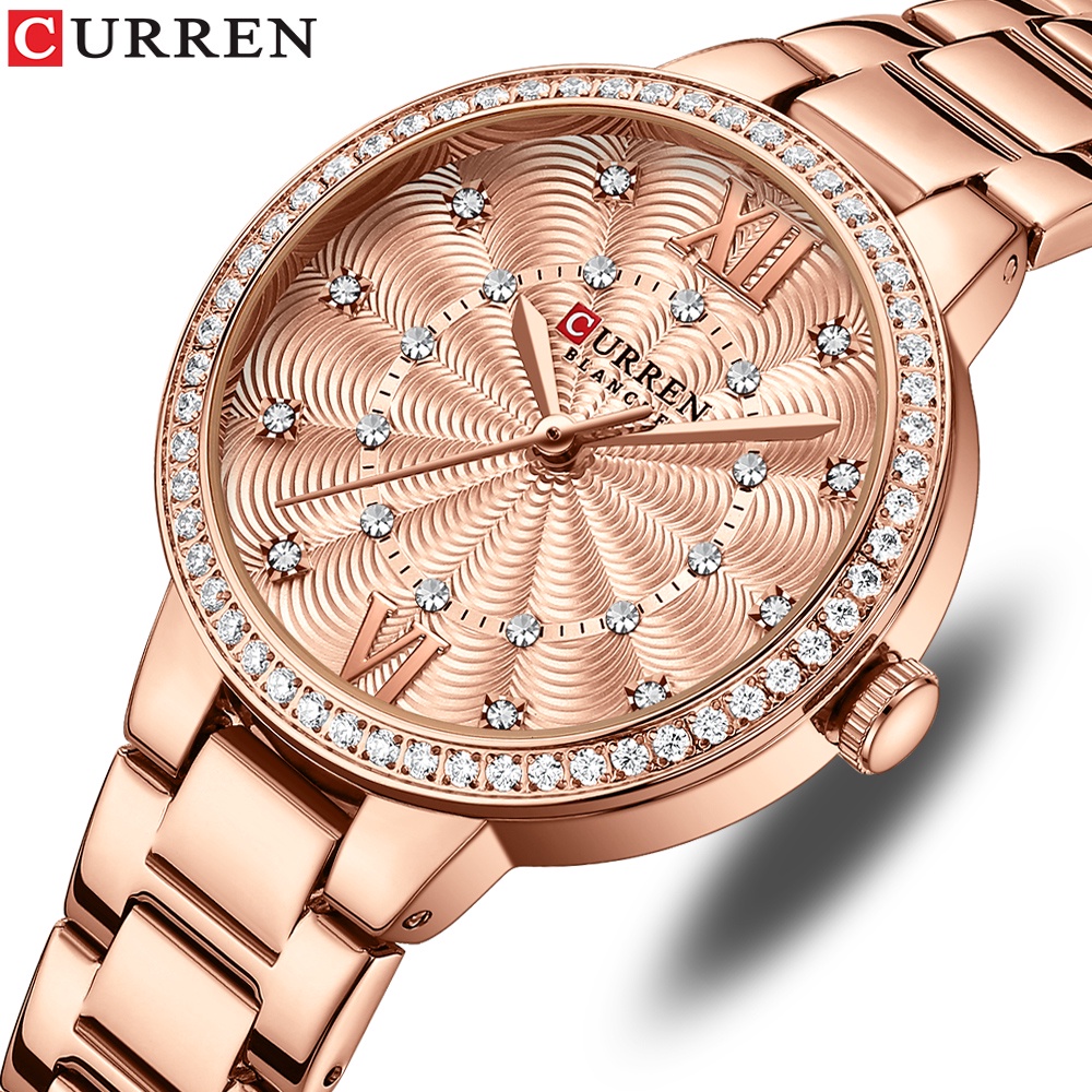 Curren Relógio De Quartzo Original Feminino À Prova D'água 9085 XS