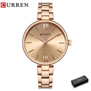 Curren Relógio Feminino De Luxo Fashion Reloj Mujer Pulseira De Aço