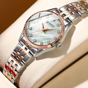 Curren Relógio Feminino Elegante Design Simples De Quartzo À Prova
