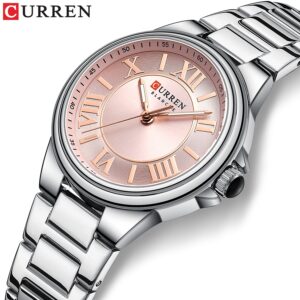 Curren Relógio Feminino Moda Pulseira De Aço Inoxidável Luminoso