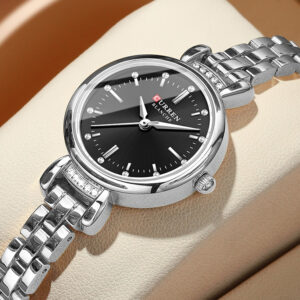 Curren Relógio Feminino Novo Ouro Luxo Aço Inoxidável Design