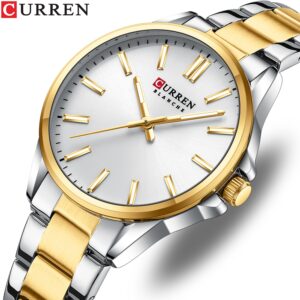 Curren Relógio Feminino Original Moda Simples Negócios Casual