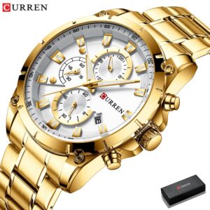 Curren Relógio Masculino Cronógrafo Criativo Luxo Casual Esporte