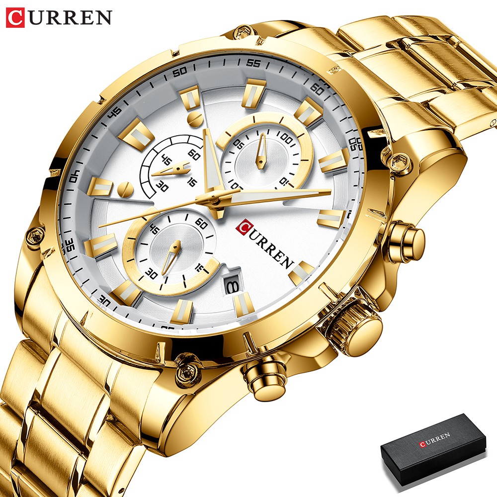 Curren Relógio Masculino Cronógrafo Criativo Luxo Casual Esporte — Relógios e Óculos