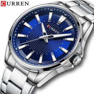 Curren Relógio Masculino De Aço Inoxidável Com Mostrador Criativo
