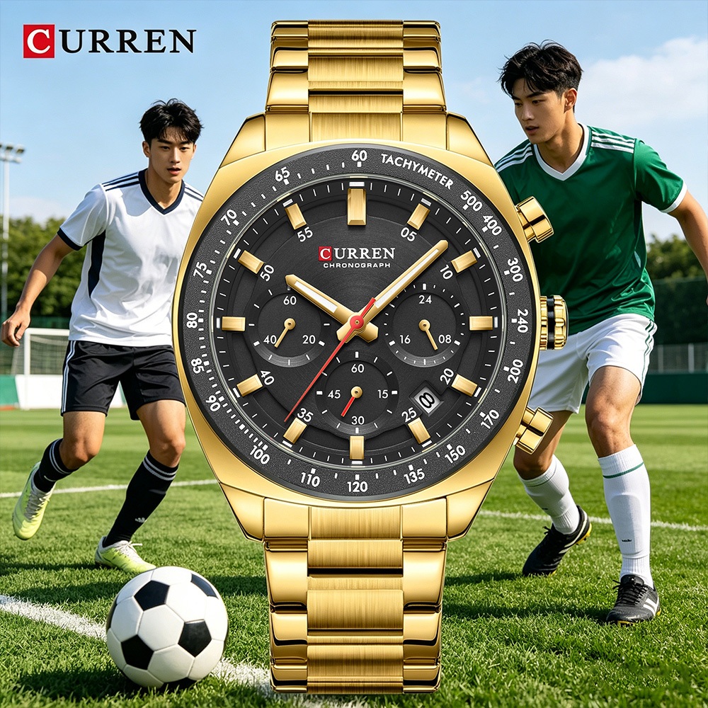 Curren Relógio Masculino De Marca Genuíno Novo Design Retrô Elegante