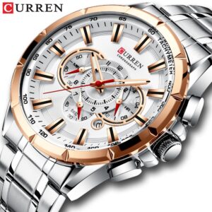 Curren Relógio Masculino De Quartzo Marca Top Da Moda em aço