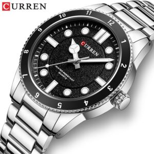 Curren Relógio Masculino Marca Original Aço Inoxidável Luminoso