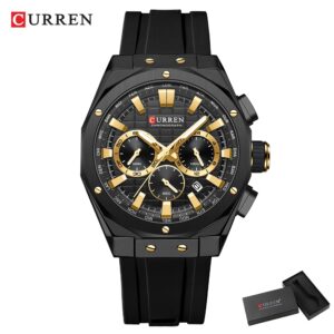 Curren Relógio Masculino Marca Original Cronógrafo Multifuncional