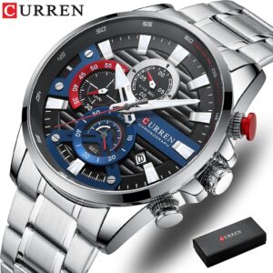 Curren Relógio Masculino Marca Original Mãos Luminosas Negócios Moda