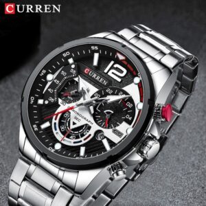 Curren Relógio Masculino Original Marca De Luxo Cronógrafo