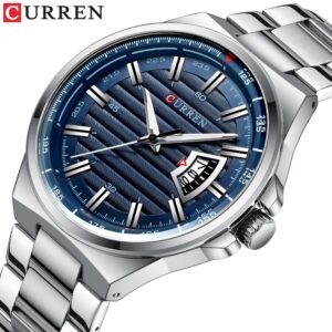 Curren Relógio Masculino Original Simples Retrô Aço Inoxidável