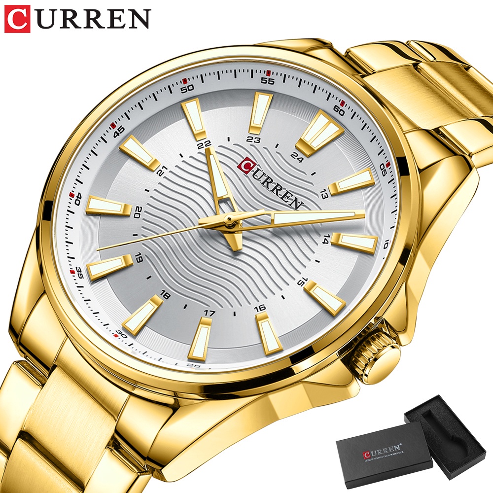 Curren Relógio Moda Masculina Retro Simples Discagem Casual Negócios