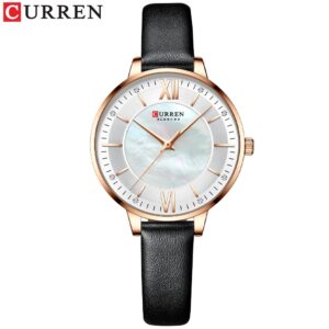 Curren Relógios Femininos Quartzo Marca De Luxo Couro Elegante À
