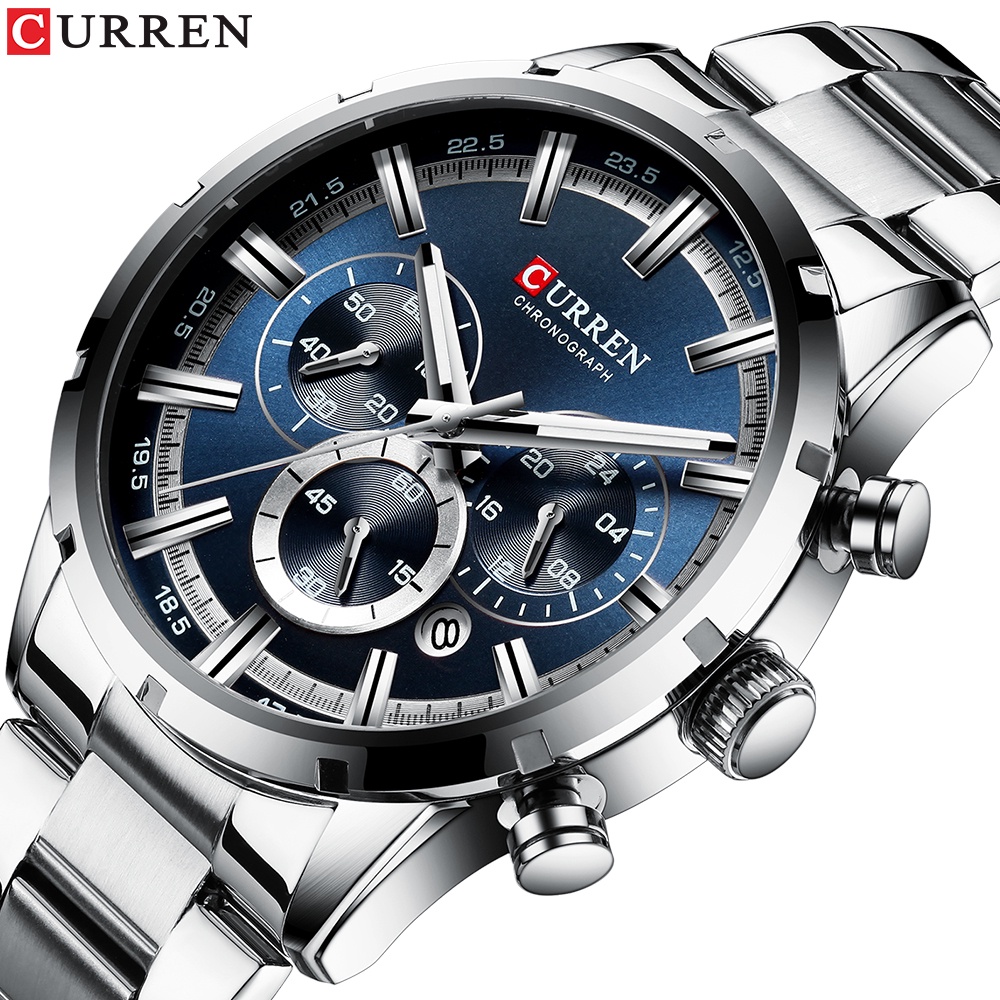 Curren Relógios Masculinos De Luxo Nova Pulseira De Aço Inoxidável — Relógios e Óculos
