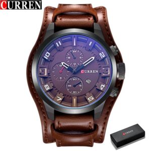 Curren Relógios Masculinos Exército Militar Quartzo Top Marca Luxo