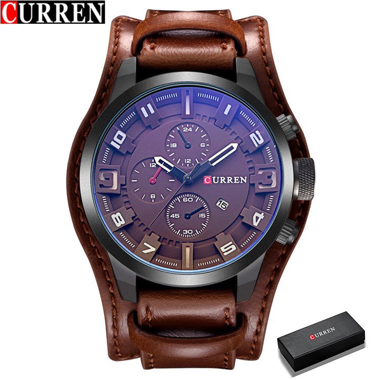 Curren Relógios Masculinos Exército Militar Quartzo Top Marca Luxo