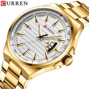 Curren Relógios Masculinos Quartzo Luxo Casual Aço Inoxidável