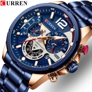 Curren Top Marca De Luxo Original Relógio Masculino Moda Criativa