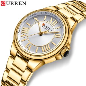 Curren Top Marcas de Luxo Relógio Feminino Casual Simples Quartzo à