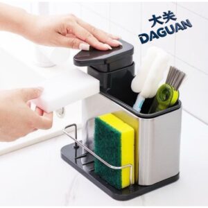 Daguan Sabão Aço Inox Para Pia Escorredor Organizador Utensílios