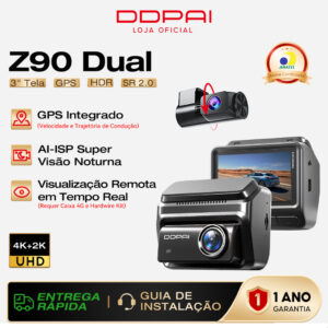 Ddpai Z90 4K+2K Câmera Veicular Visão Noturna Suporte Monitoramento
