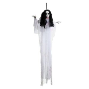 Decoração Halloween de Terror Boneca Samara Com Sensor de Presença