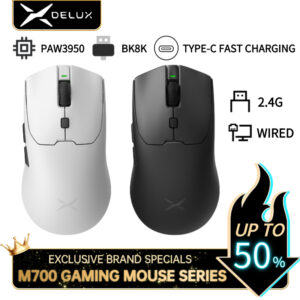 Delux M700 Series 26000 30DPI 1000HZ 8000Hz 50G Acc Mouse Para Jogos