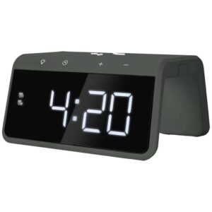 Despertador com Carregador Indução 3 em 1 Touch RGB Rápido Peining