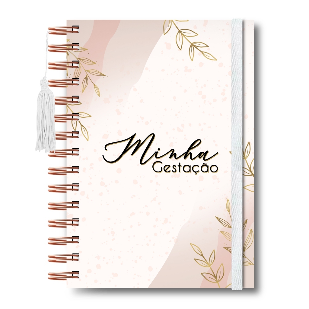 Diário Minha Gestação Planner da Gestante Caderno Caderneta Anotações