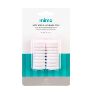 Disco Cogumelo para Caderno Inteligente Branco Mimo 24 mm 20 Unids