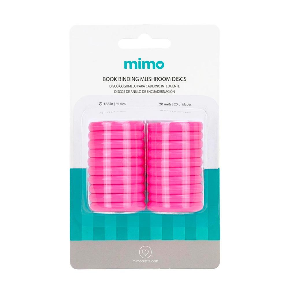 Disco Cogumelo para Caderno Inteligente Rosa Candy Mimo 35 mm 20 Unids