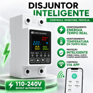 Disjuntor Wi-Fi 1-63A Inteligente Compatível com Alexa e Google Home