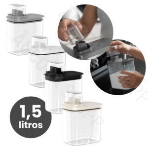 Dispenser Organizador de Lavanderia 1,5L Acrílico Porta Amaciante
