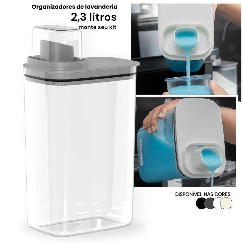 Dispenser Organizador de Lavanderia 2,3L Acrílico Porta Amaciante — Organização