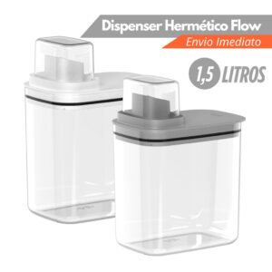 Dispenser Organizador Lavanderia 1,5 Litros Acrílico amaciante, Sabão