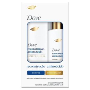 Dove Kit Shampoo 350ml e Condicionador 175ml Reconstrução Aminoácido
