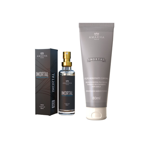 Duo Essencial Imortal Amakha Paris: Hidratante Perfume de Bolso