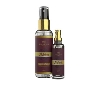 Duo Feminino Árabe Al Sabah Perfume 15ml Body Splash 100ml Amakha
