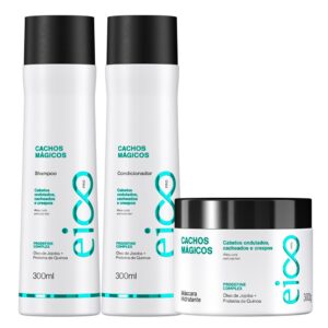 Eico Pro Cachos Mágicos Shampoo Sem Sal Condicionador Leave-in