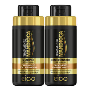 Eico Tratamento Mandioca Shampoo Sem Sal e Condicionador Leave-in